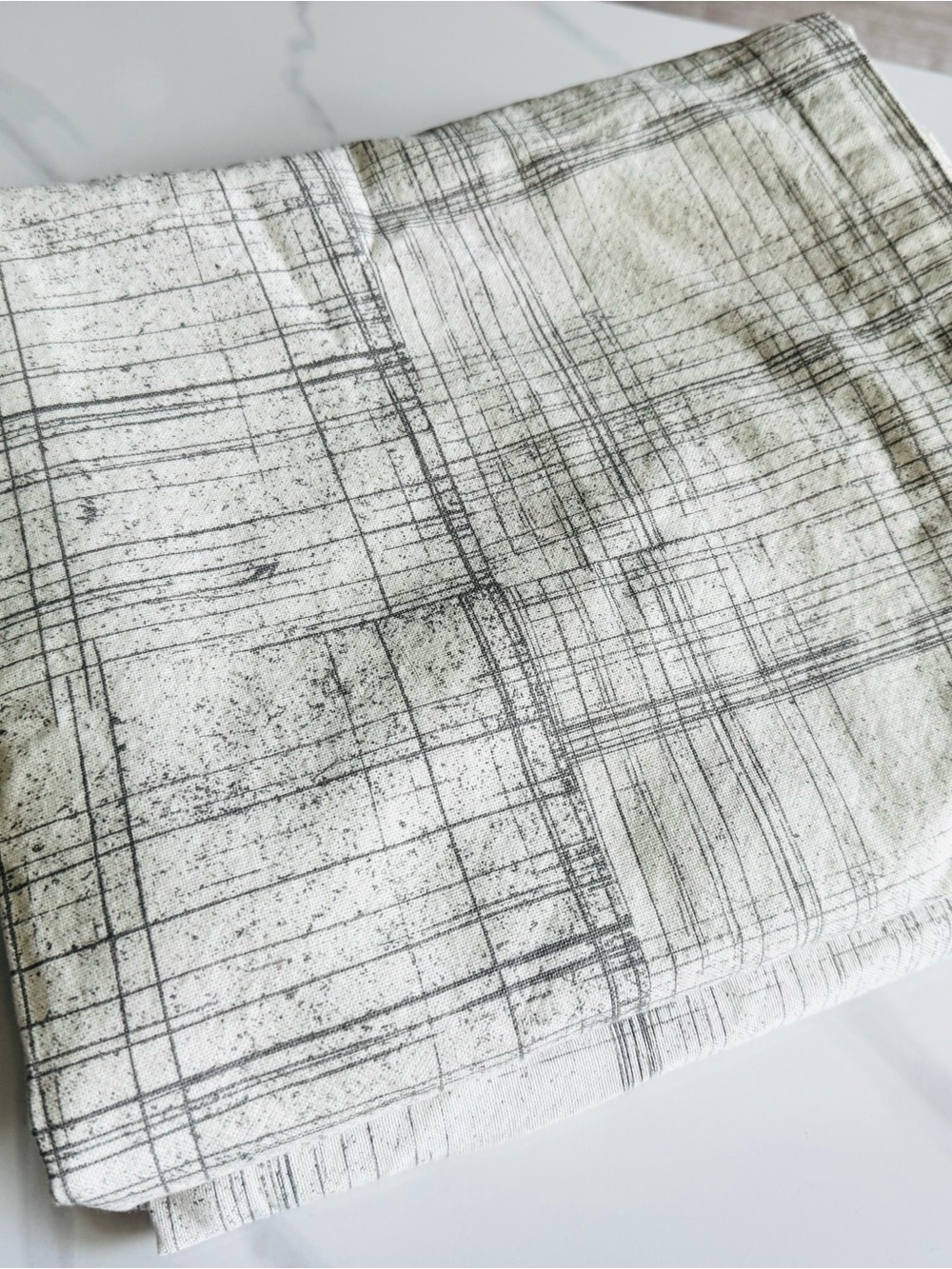 West Elm Cotton Canvas Etched Grid Curtains Set of 2 Panels 48x84